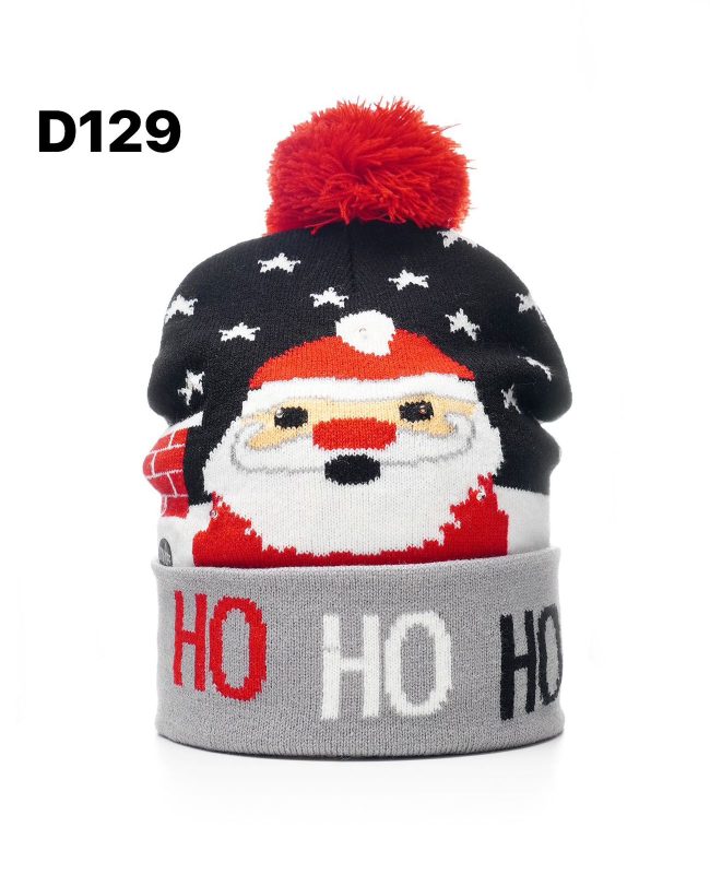 Gorro navideño con pompón-D129