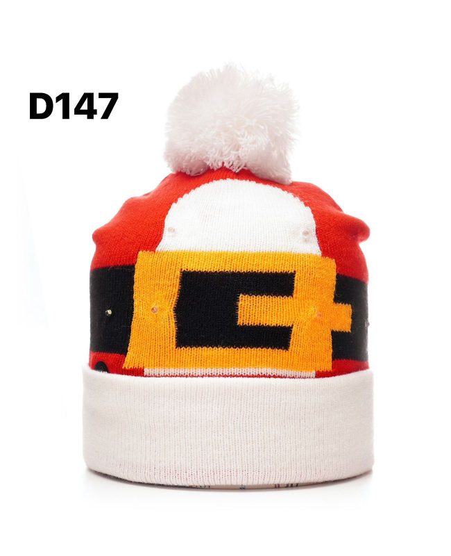 Gorro navideño con pompón-D147