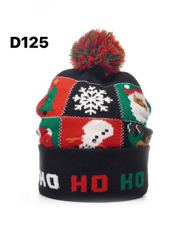 Gorro navideño con pompón-D125