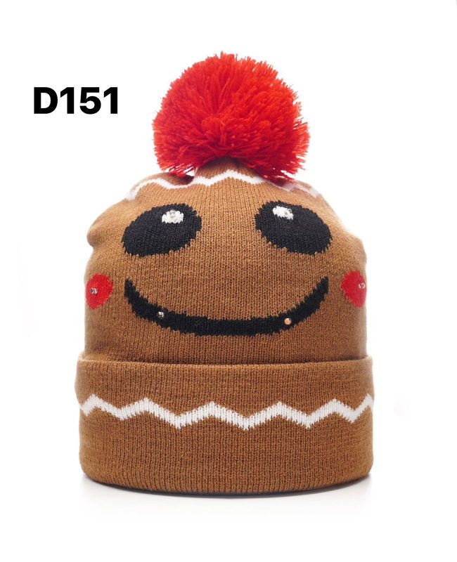 Gorro navideño con pompón-D151