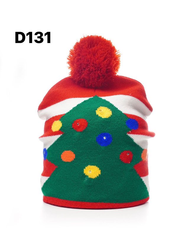 Gorro Navideño con pompón-D131