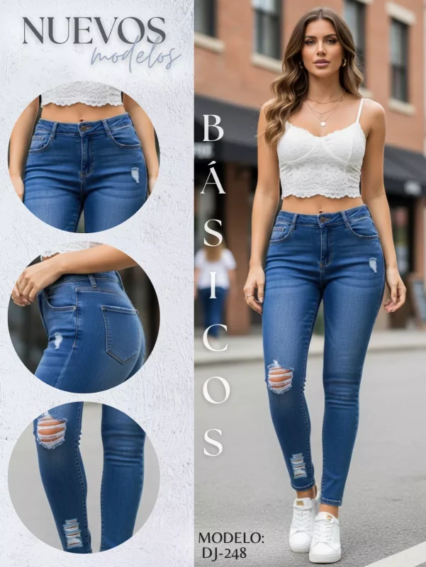 Jeans ajustados de mujer-DJ-248