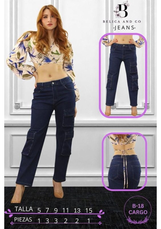Jeans cargo-B-18