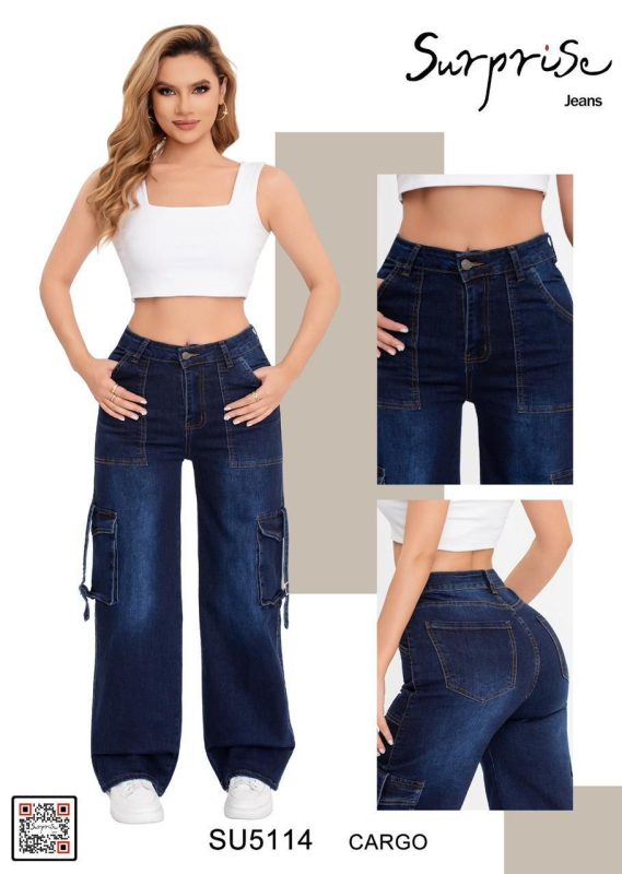 Jeans Cargo Mujer-SU5114