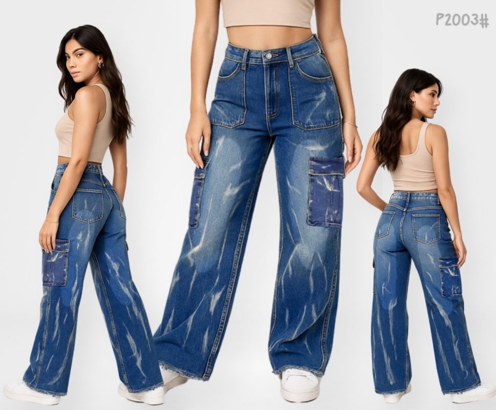 Jeans Cargo Mujer-P2003
