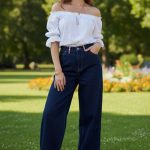 Jeans corte mom con dobladillo-41409 - 2