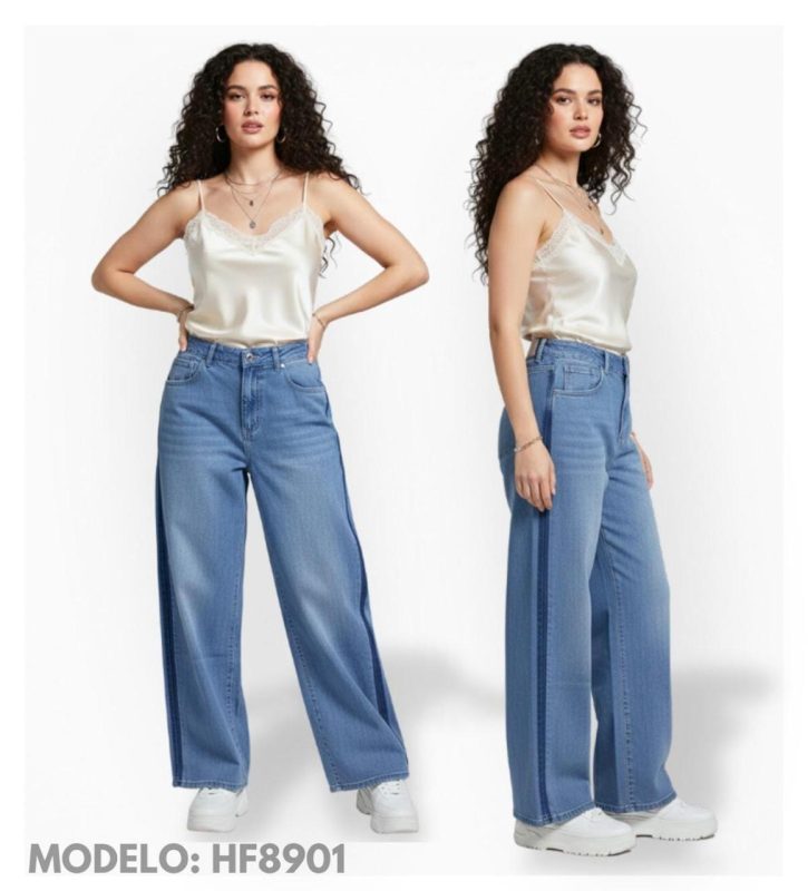 Jeans de mujer con detalle lateral-HF8901