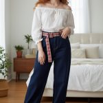 Jeans con cinturón-41410 - 1