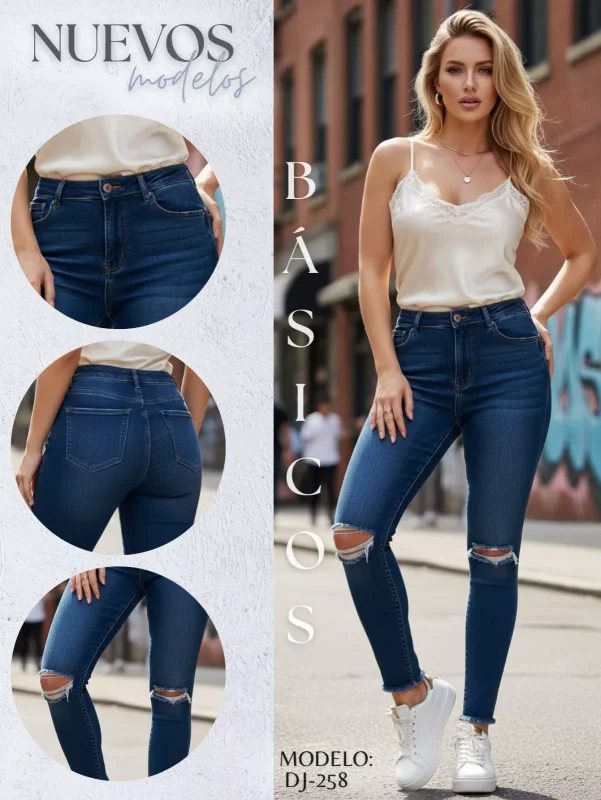 Jeans rasgados de mujer-DJ-258