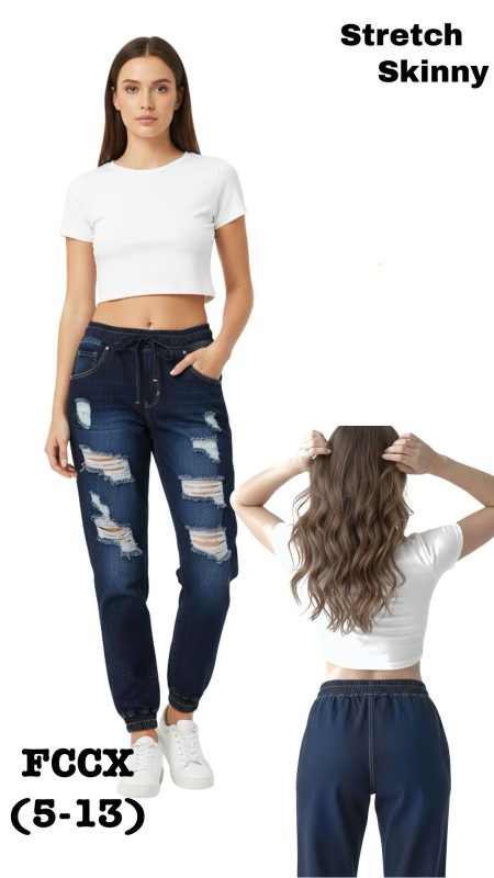 Jeans rotos stretch skinny-FCCX