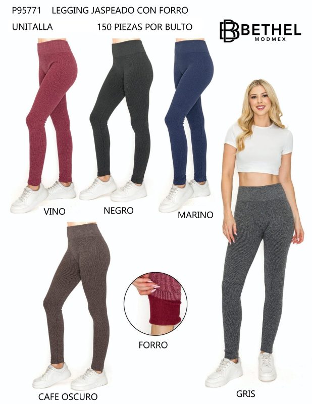 Legging jaspeado con forro-P95771