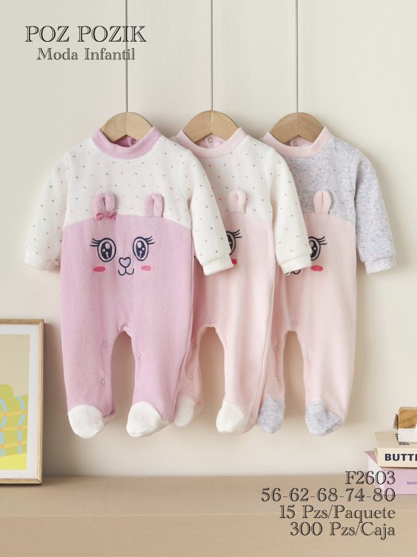 Mamelucos para bebé con diseño de osito-F2603