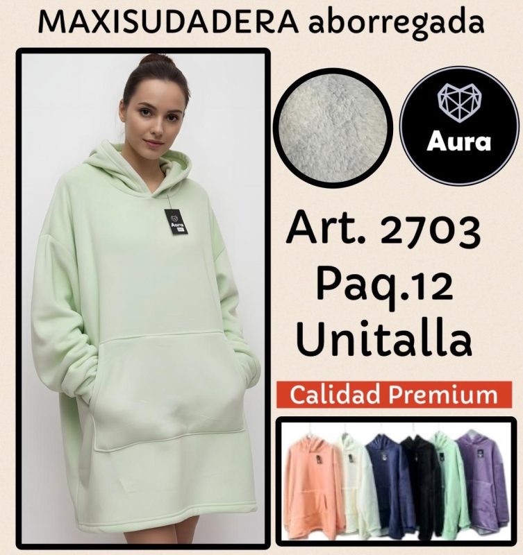 Maxisudadera AURA-2703