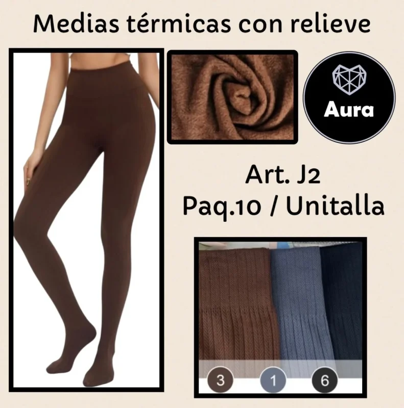 Medias térmicas con relieve-J2