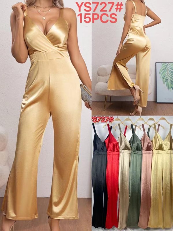 Mono elegante con abertura en la pierna-YS727