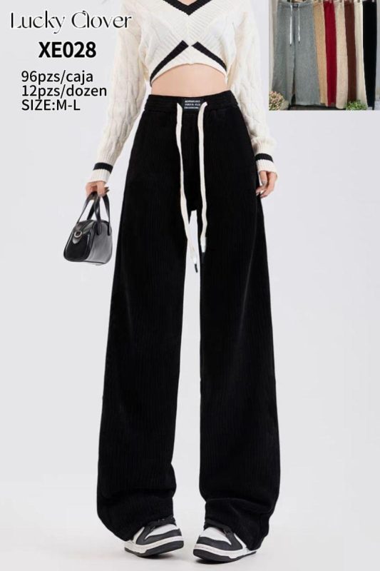 Pantalón acampanado de pana-XE028