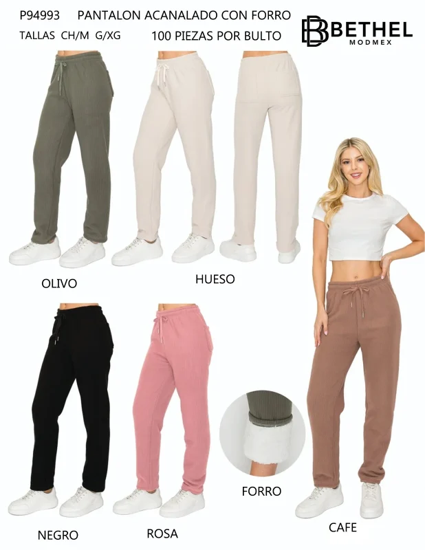 Pantalón Acanalado con Forro-P94993