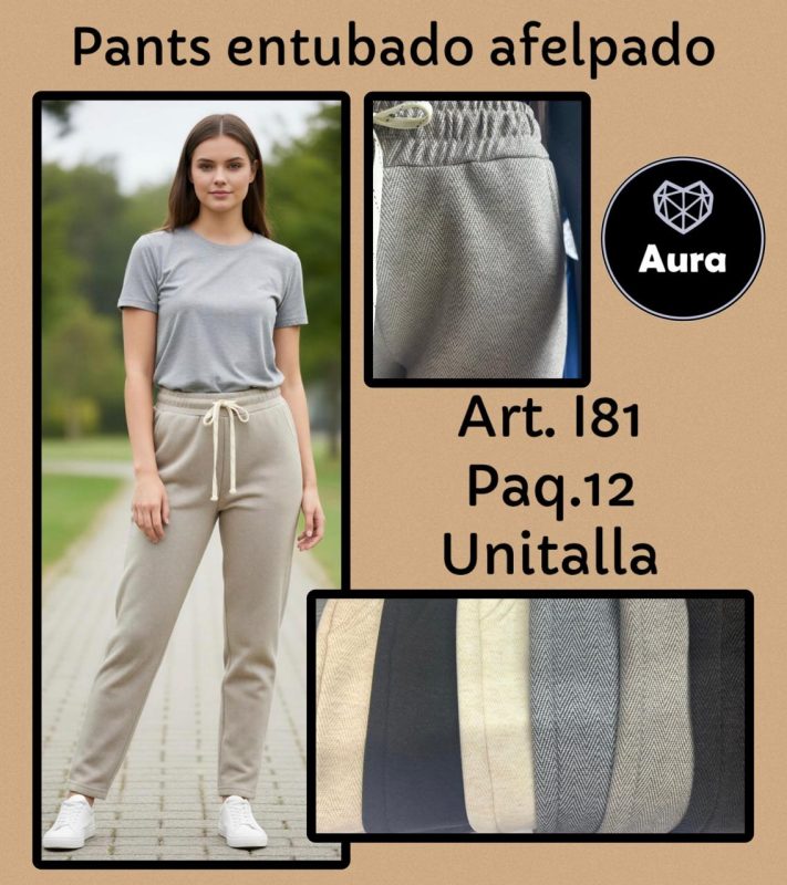 Pantalón afelpado mujer-I81
