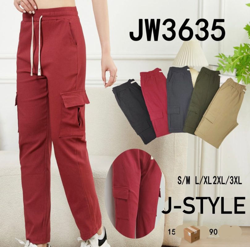 Pantalón cargo con cordón-JW3635