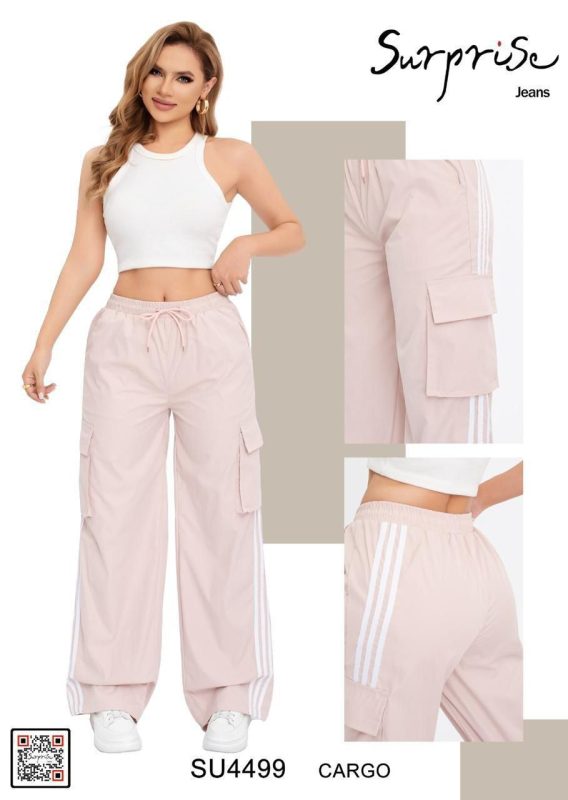 Pantalón Cargo con Rayas Laterales-SU4499-6-SU4499p