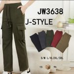 Pantalón cargo para mujer-JW3638 - 2