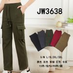 Pantalón cargo para mujer-JW3638 - 3