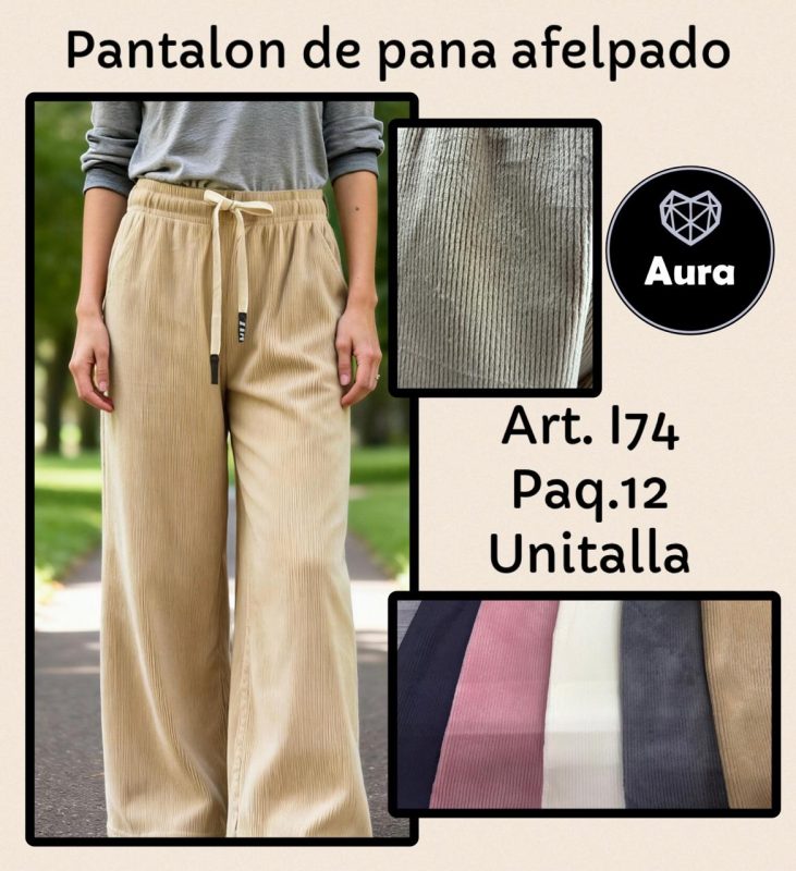 Pantalón de pana afelpado-I74