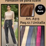 Pantalón de pana suave-A313 - 2