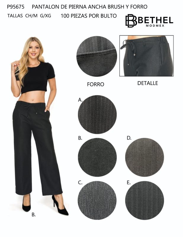 Pantalón de Pierna Ancha Brush-P95675