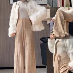 Pantalón palazzo tejido-XE022 - 1