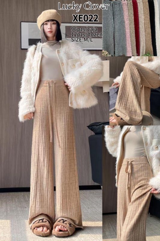 Pantalón palazzo tejido-XE022