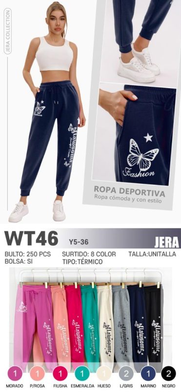 Pantalón deportivo mujer estampado-WT46