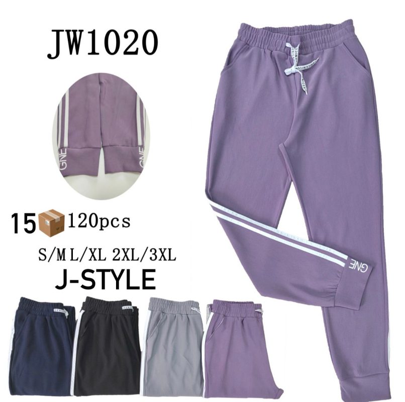 Pantalón deportivo con franja lateral-JW1020