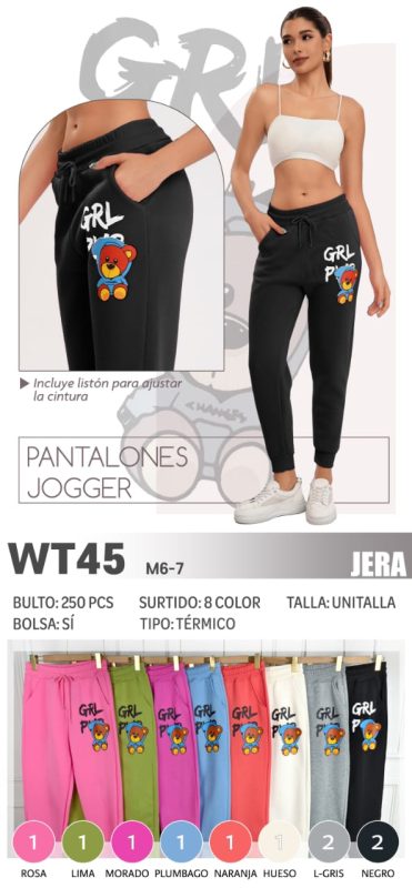 Pantalones Jogger con Diseño-WT45