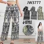 Pantalón palazzo estampado-JW3777 - 1