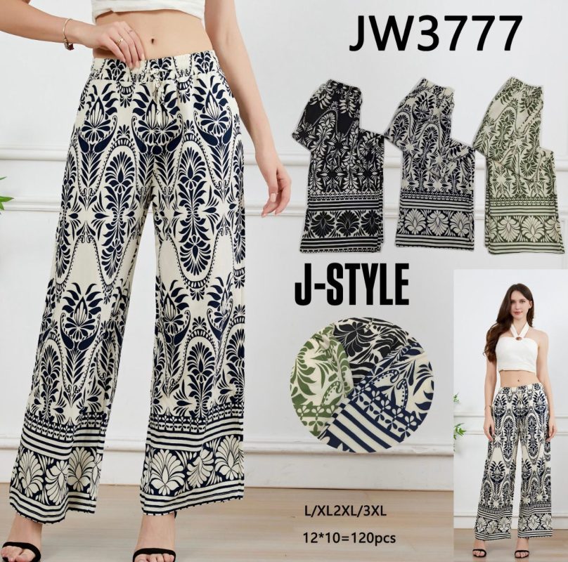 Pantalón palazzo estampado-JW3777
