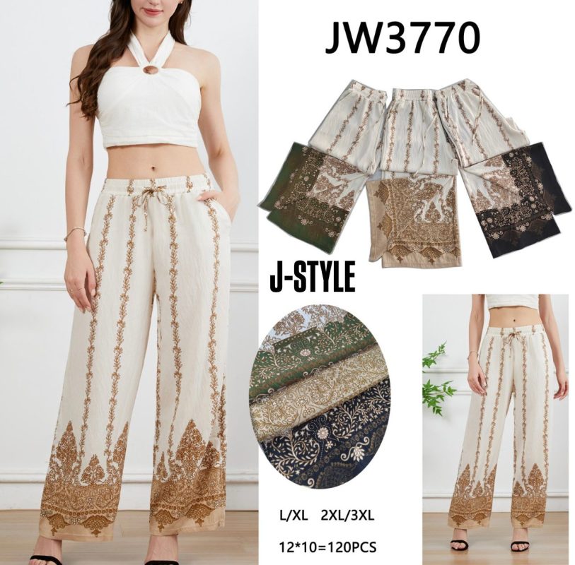 Pantalón palazzo estampado-JW3770