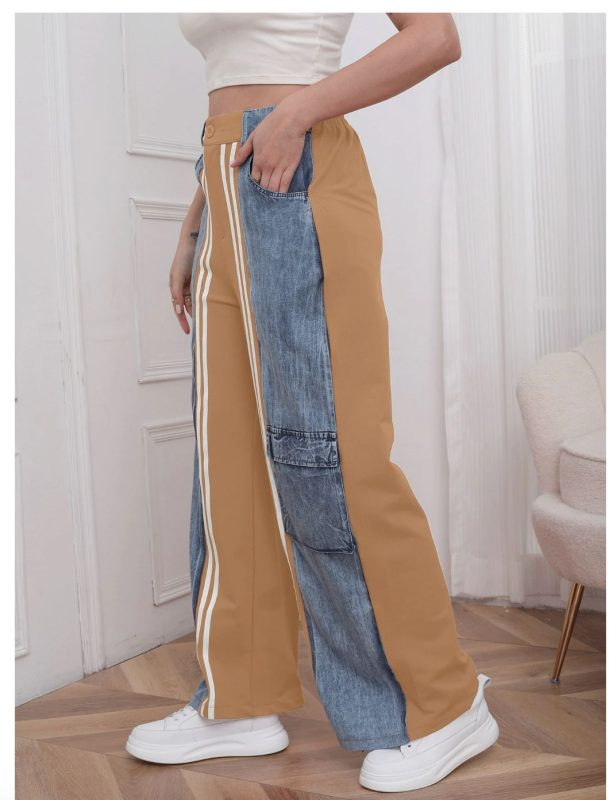 Pantalón patchwork de mujer-3082