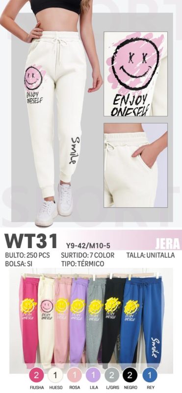 Pantalón térmico con estampado Smile-WT31