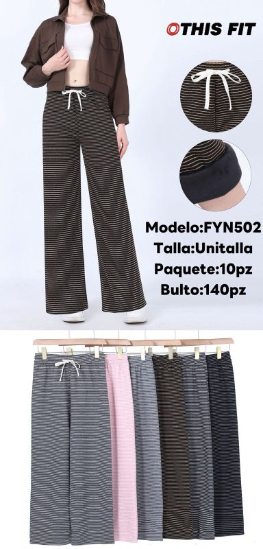 Pantalones a rayas-FYN502