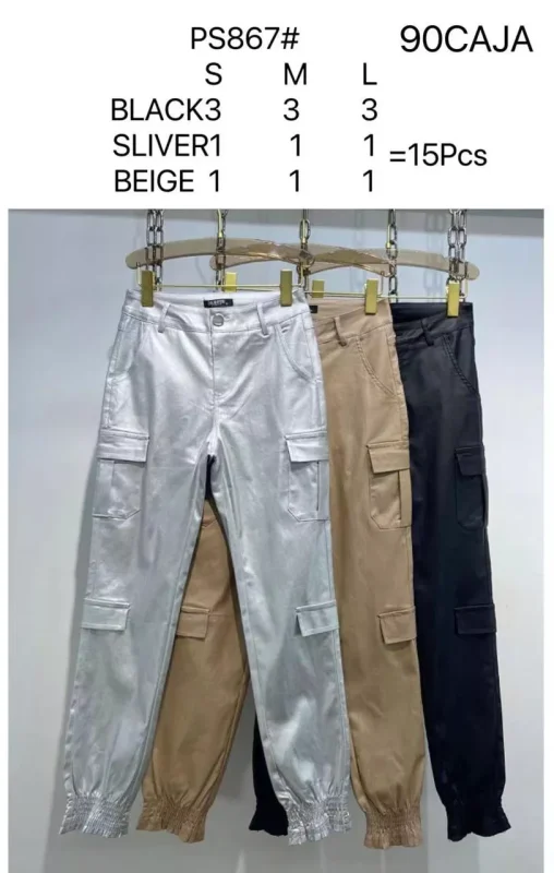 Pantalones Cargo Metálicos-PS867