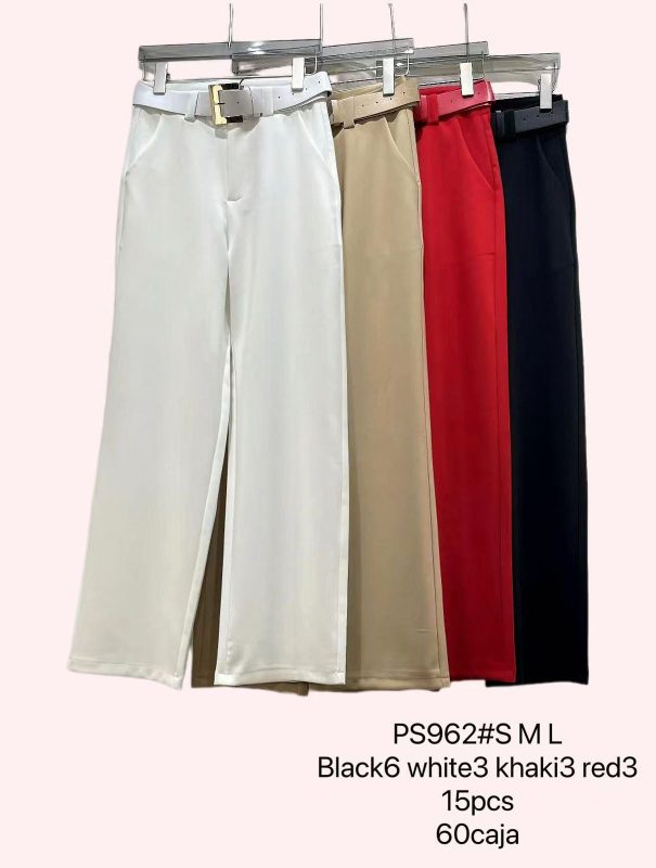 Pantalones palazzo con cinturón-PS962