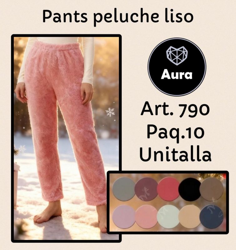Pants peluche liso-790
