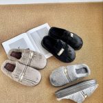 Pantuflas afelpadas con adorno-YW801 - 1