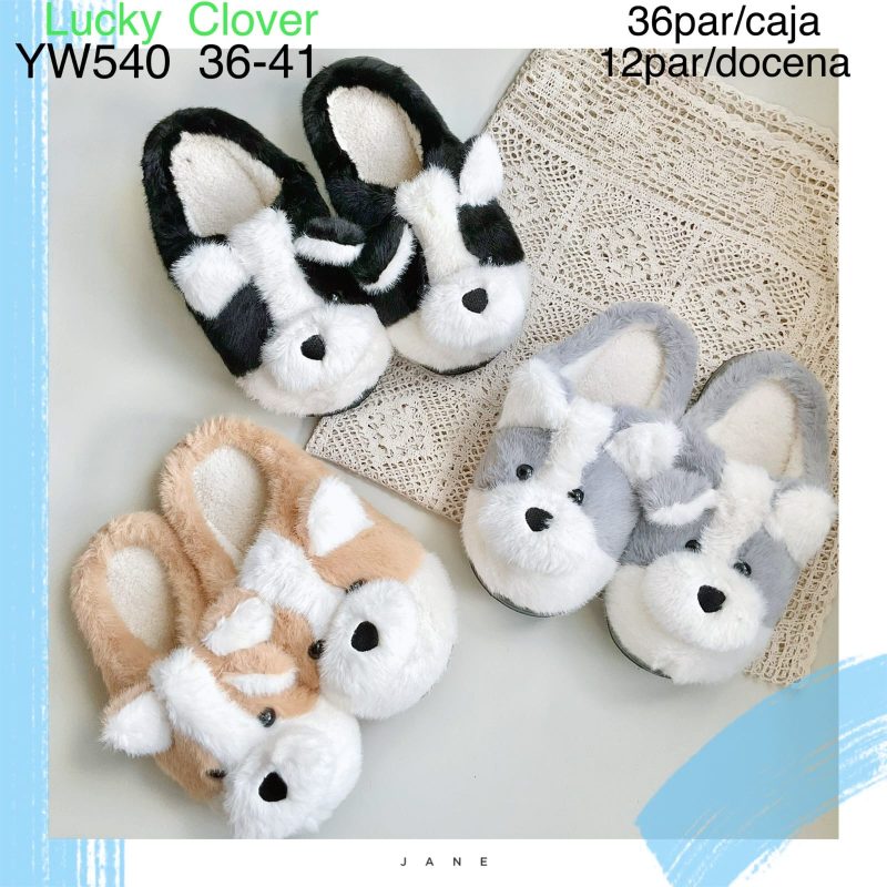 Pantuflas con diseño de perro-YW540