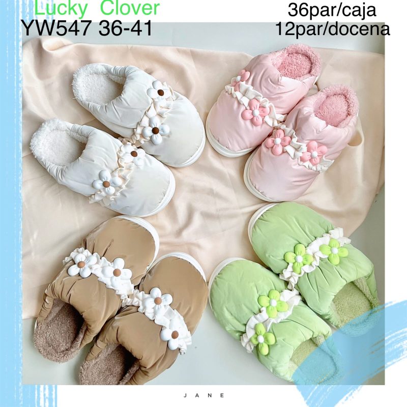 Pantuflas de flores-YW547