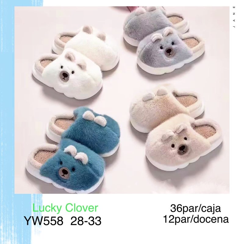 Pantuflas de Oso para Niños-YW5558
