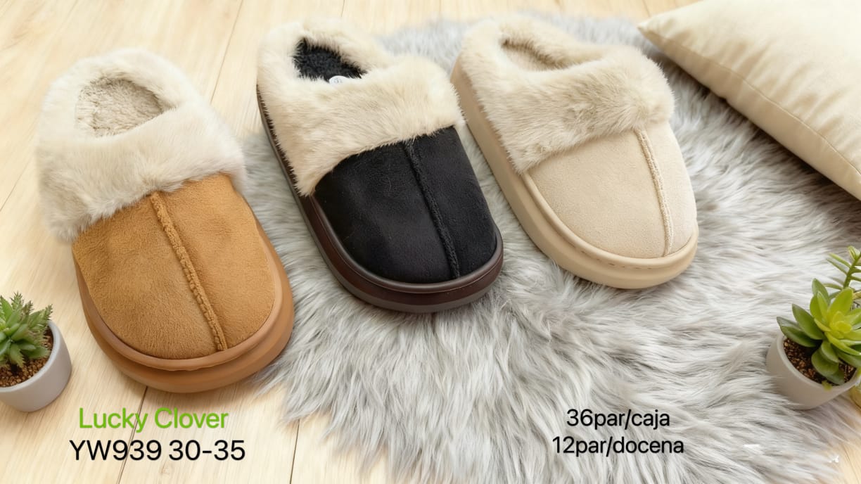 Pantuflas de felpa-YW939