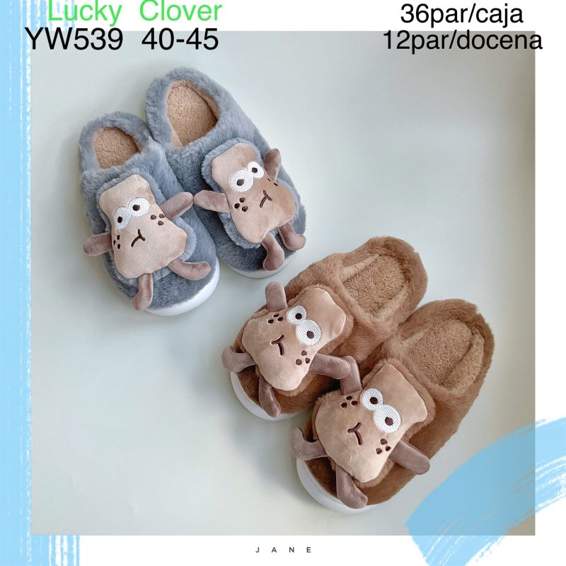 Pantuflas de peluche con diseño-YW539