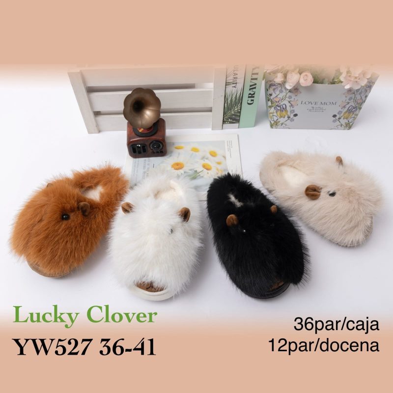 Pantuflas de peluche con diseño de animal-YW527